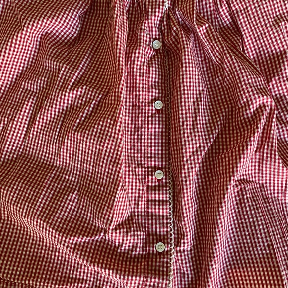 DOEN TENNESSEE TOP -- CERISE PARIS GINGHAM SIZE M - Picture 4 of 5